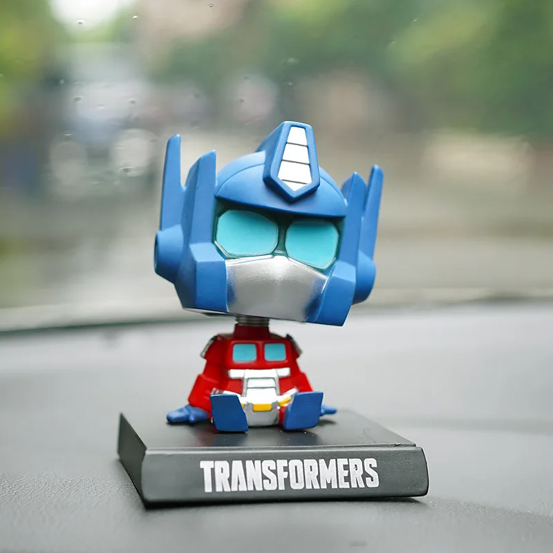 TransDevices-Modèle d'ornement Optimus Prime Megatron Hound Car Butter Bobble Head Toy, Décoration de bureau, Cadeau de vacances