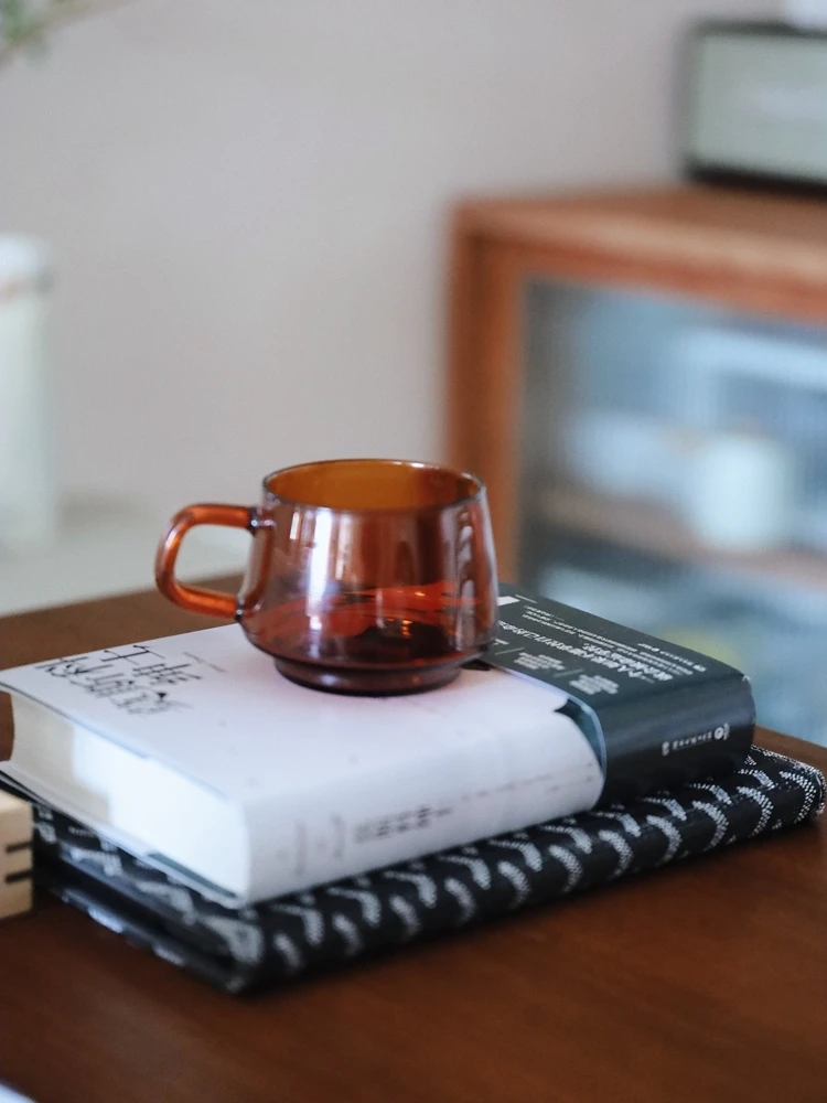 

Japanese Sle Ins Wind Kinto Amber Coffee Cup Heat Resistant Classic Retro Glass Cup for Coffee Brewing And Serving