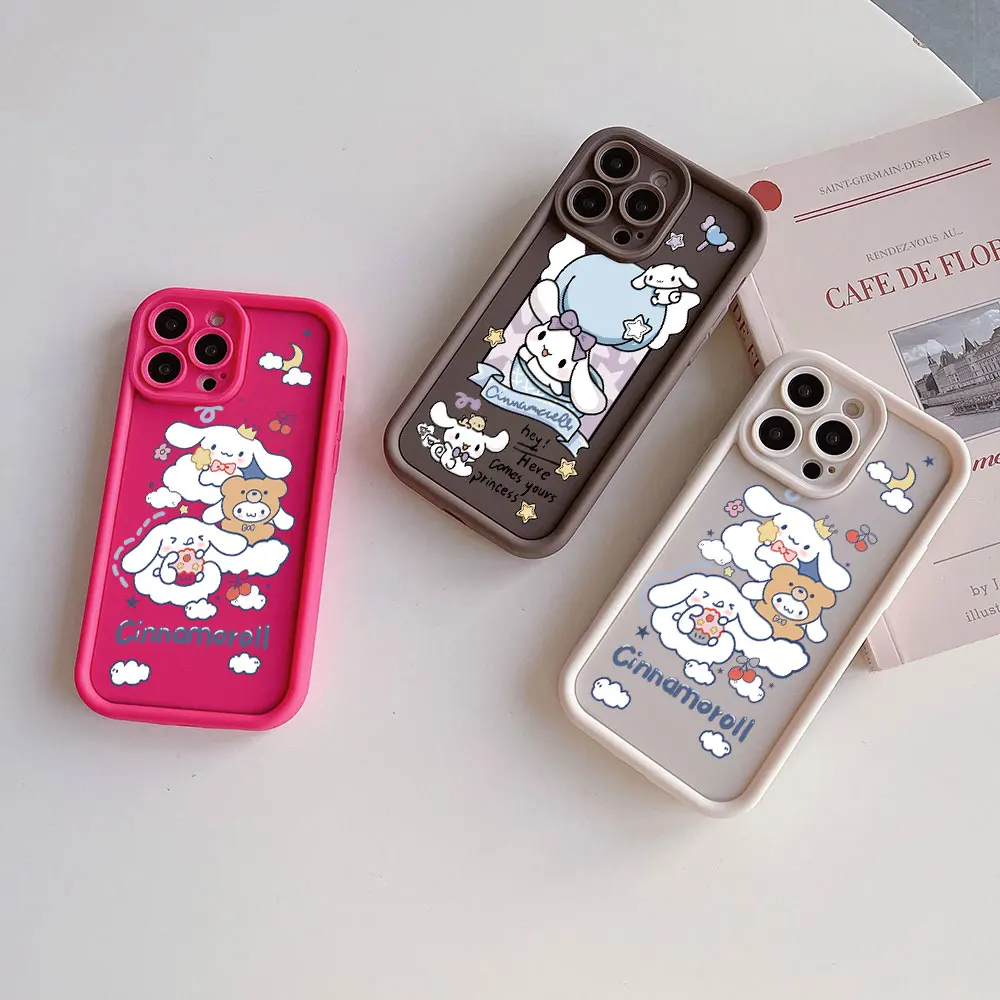 

Cartoon Cinnamorolls Camera Protection Case for Huawei P20 P30 P40 P50 Mate 20 30 40 Pro Nova 7 9 10 SE Soft TPU Cover Funda