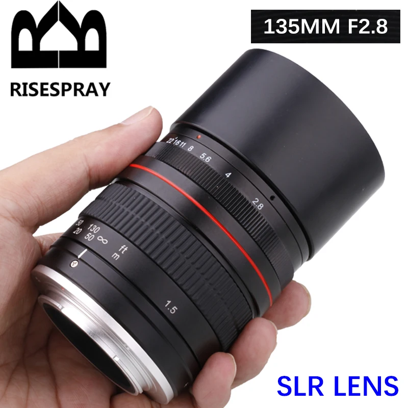 135mm F2.8 Full-Frame Telephoto Lens for Nikon Canon EOS 760D 800D 60D 70D 80D 5DIV 77D 5DIII 1300D 6D 6DII 7DII DSLR Camera