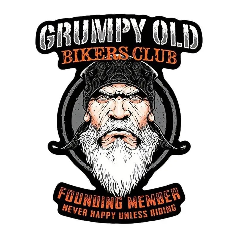 

Grandpas Ride Motorcycles Decal Old Man Motorcycles Stickers Car Window Sticker Panel Decoration For Laptops