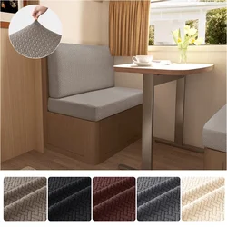 2 Pcs/set Jacquard RV Dinette Sofa Seat Cushion Covers Elastic Armless Couch Slipcovers Booth RV Camper Car Bench Backrest Cover