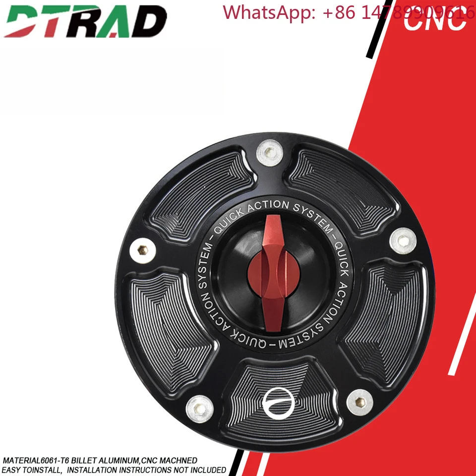 New DTRAD CNC Aluminum Fuel Tank Cap BIMOTA TESI H2 2022-2026 Motorcycle Key Plug Locking Quick ReleaseMotorcycle Parts
