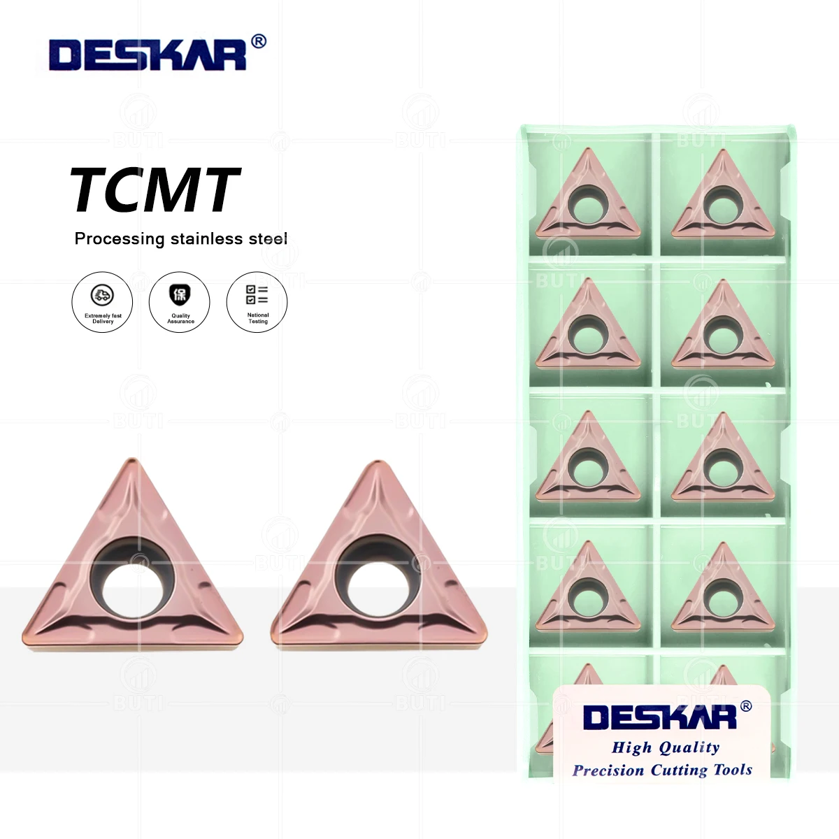 

DESKAR TCMT16T304 TCMT16T308 LF6118 100% Original LatheCarbide Insert Turning Tool Carbide Blade For Processing Stainless Steel