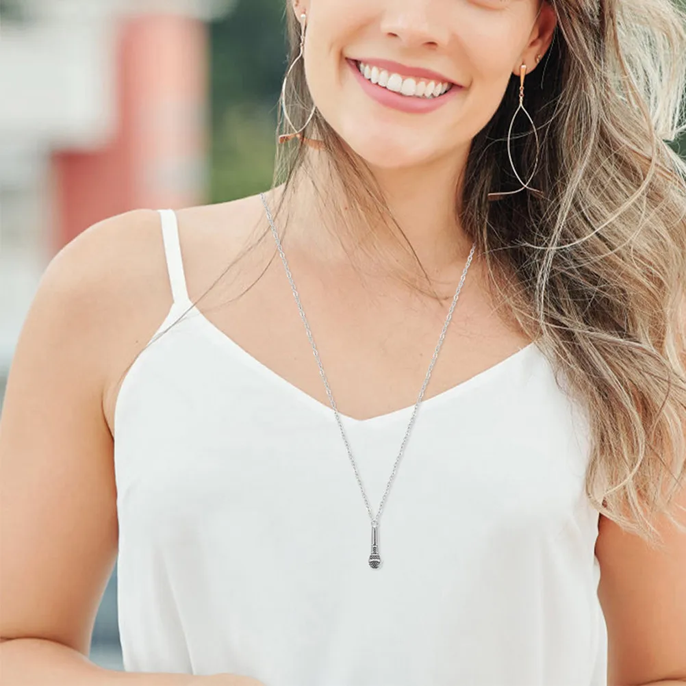 

30 шт. серебряных подвесок-микрофонов из сплава для самостоятельного изготовления украшений: музыкальные тематические шармы для ожерелий, браслетов, брелоков, аксессуары для создания ювелирных изделий