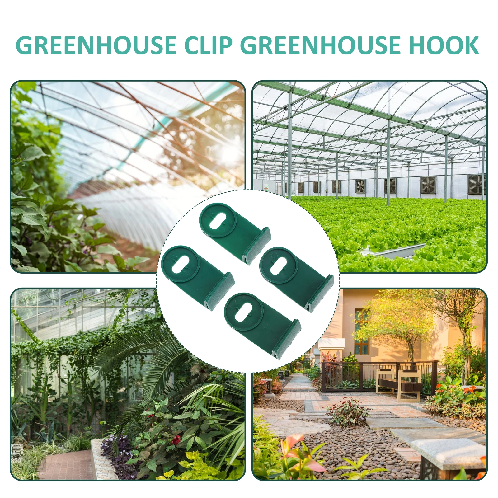 

50 Pcs Greenhouse Fixing Clips Durable PP Hanging Tools for Plants Baskets Flower Pots Gardening Aluminum Greenhouse Accessories
