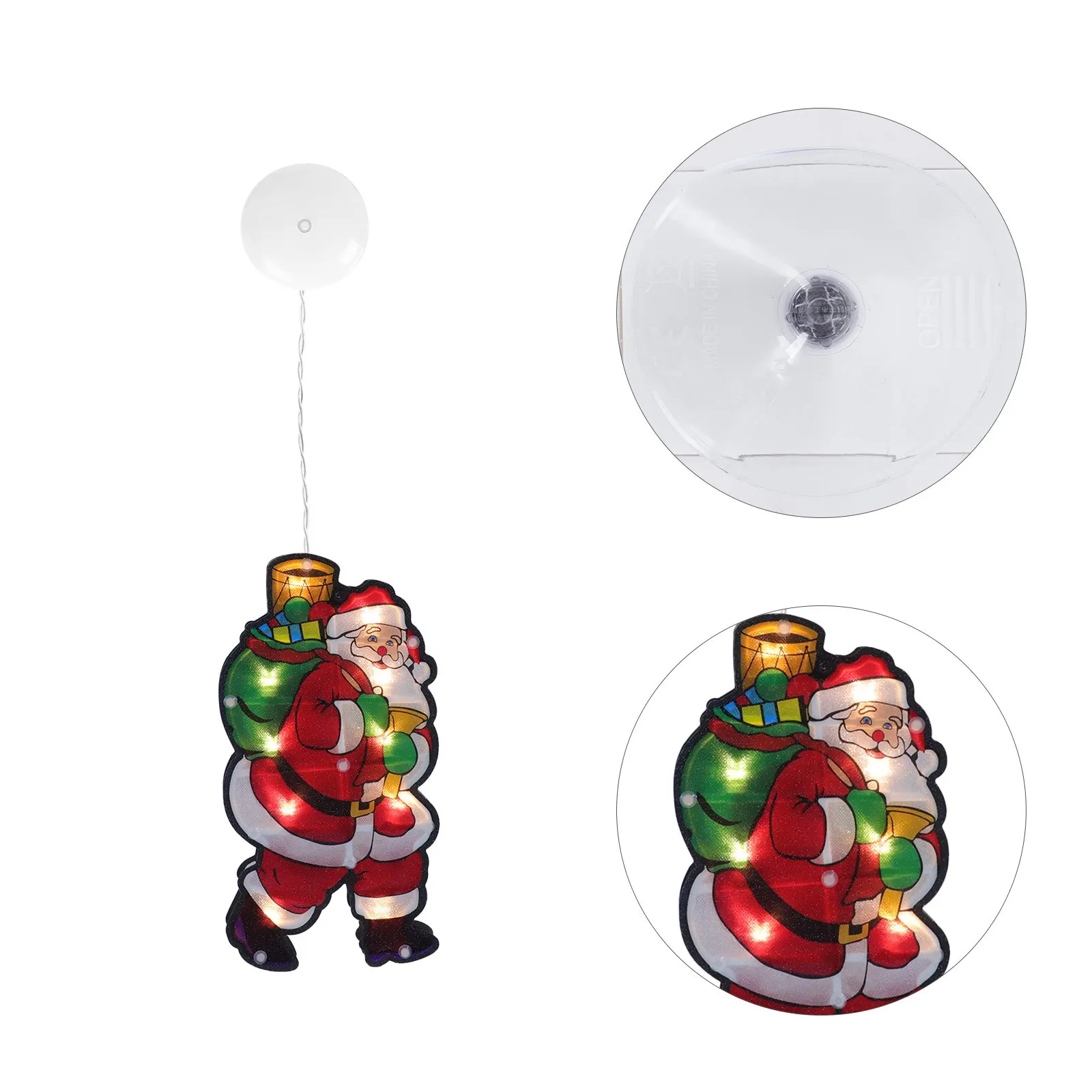 

1Pcs Chic Suction Cup Lamp Christmas Decorative Light Pendant for Showcase Window Holiday Party Indoor Outdoor Use
