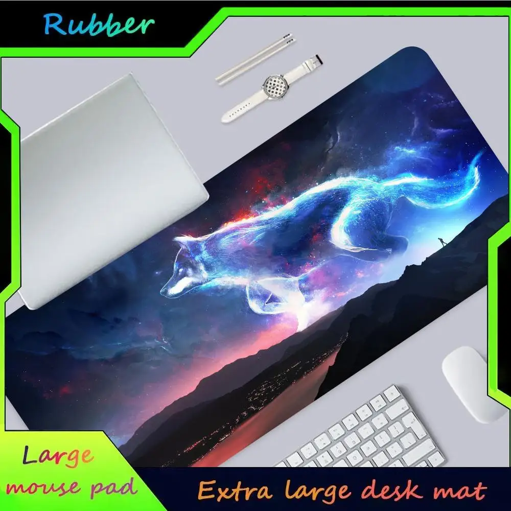 

Wolf MINISO Mouse Pad Hot Large Game Mause Pads XL Lock Edge Size For Gamee Give Gifts Daughter Boy Brother Friend World Of T