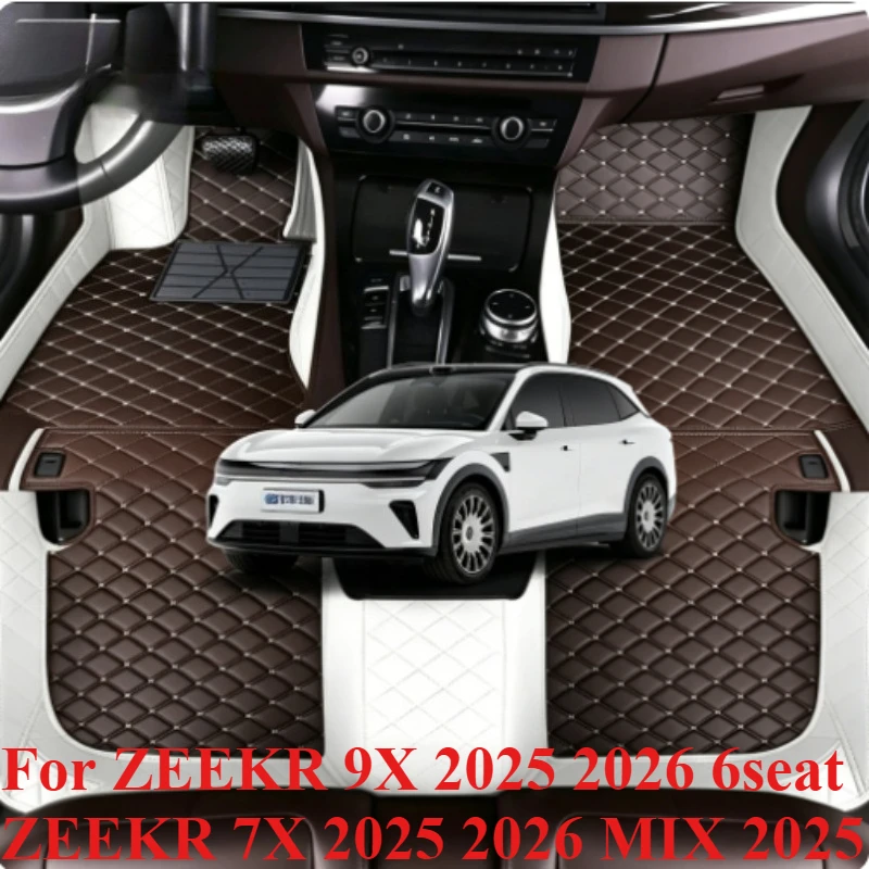

OMANE Custom Car Floor Mats For ZEEKR 9X 2025 2026 6seat ZEEKR 7X 2025 2026 MIX 2025 Auto Carpets Foot Coche Accessorie
