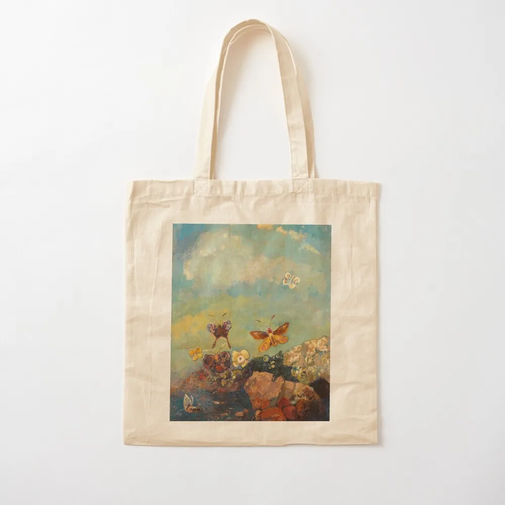 

ODILON REDON Butterflies 1910 Best Original HD Odilon Redon High Definition Print Tote Bag hand bags Gift bags shopper bags