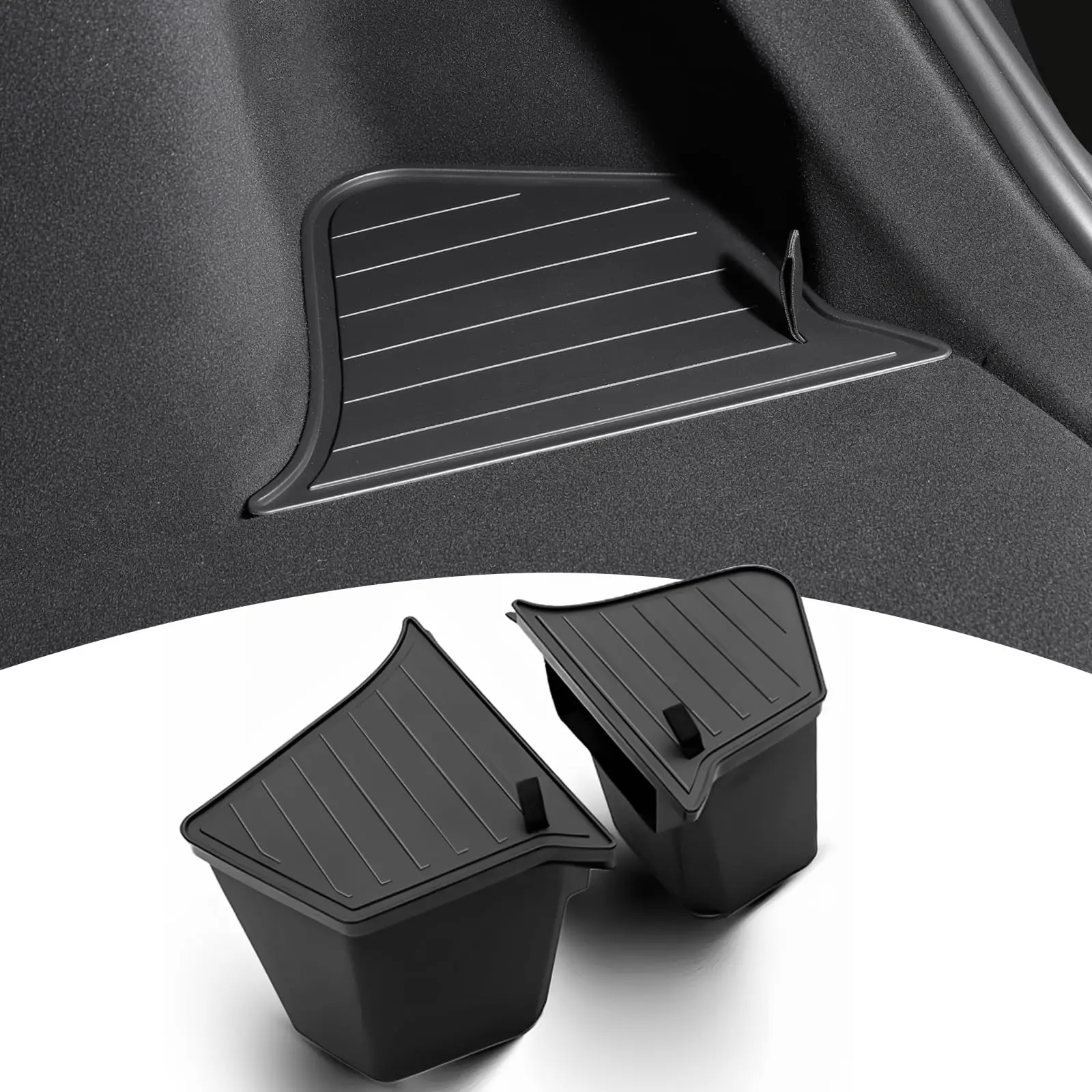 

Органайзеры для багажника Tesla Model Y Juniper 2025-2026 с крышками, водонепроницаемые контейнеры из TPE для хранения в багажнике