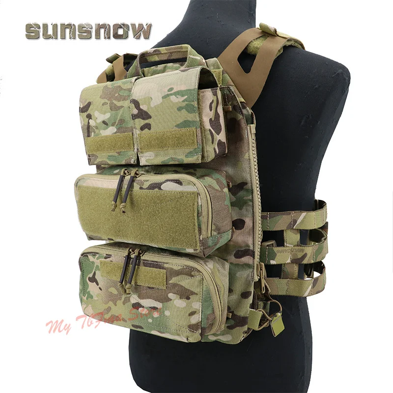 SUNSNOW CP Attack BackPanel Attachment Pouch Tactical Zipper Panel ZIP-ON Back Panel Pocket Storage Bag for CPC/AVS/JPC2.0 Vest