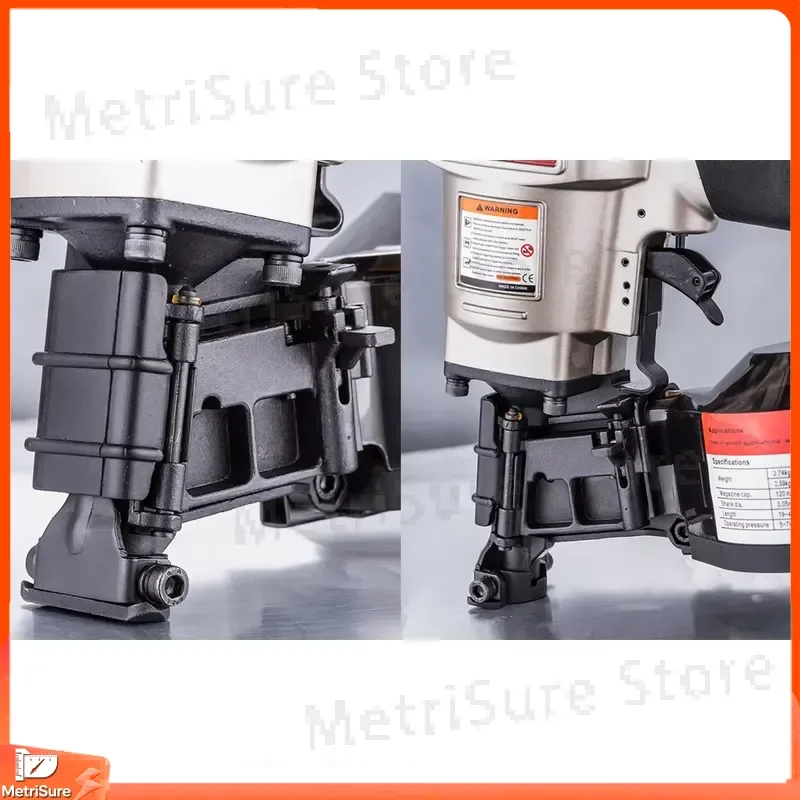 Air Coil Nail Gun for Roofing Nails Pneumatic Coil Framing Nail Gun Heavy Duty Construction Tool for Wood Metal Fastening