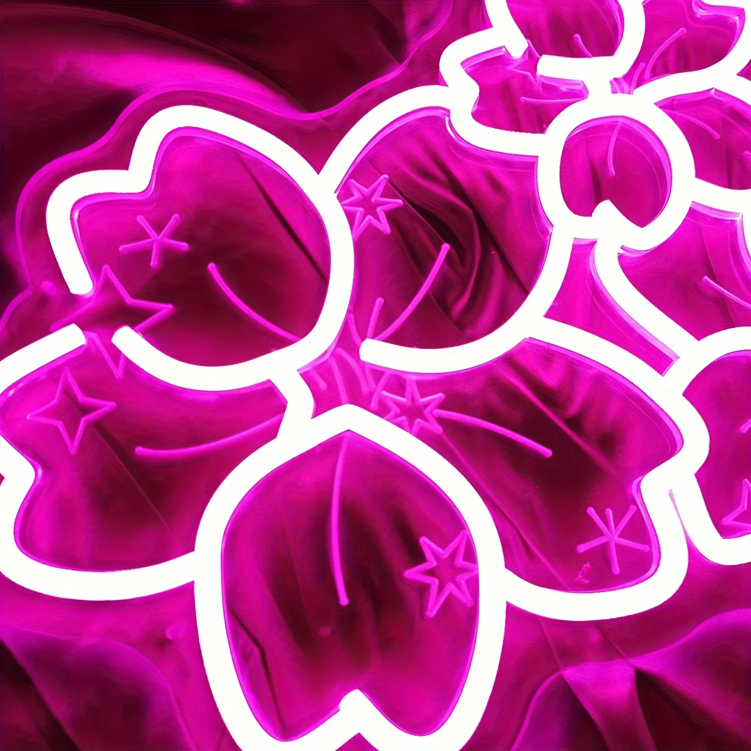 Sakura Neon Sign Cute Style LED Neon Light Dimmable Engraving Art Wall Light Suitable for Bedroom Playroom Florist Birthday Gift