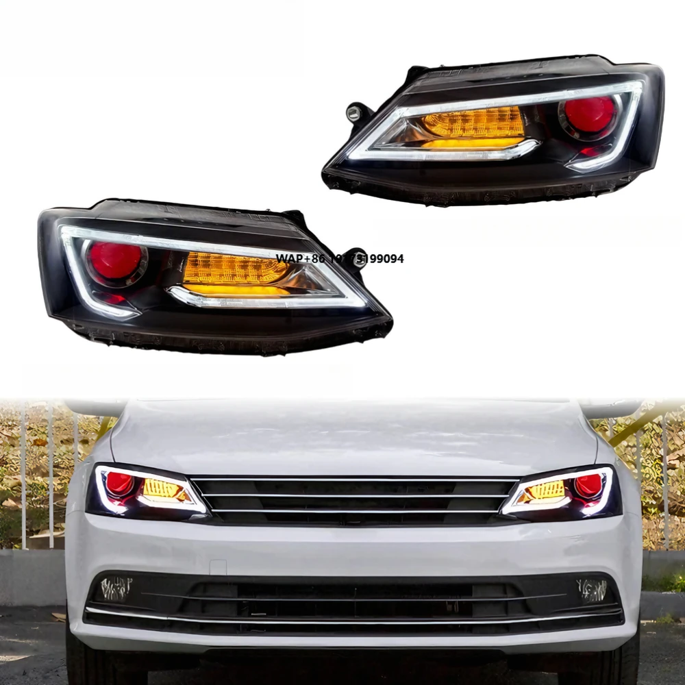 

Jetta Headlights 2012-2018 LED Lens Upgrade Front Lamp Car Accessories Hot Selling Plug and Play DRL