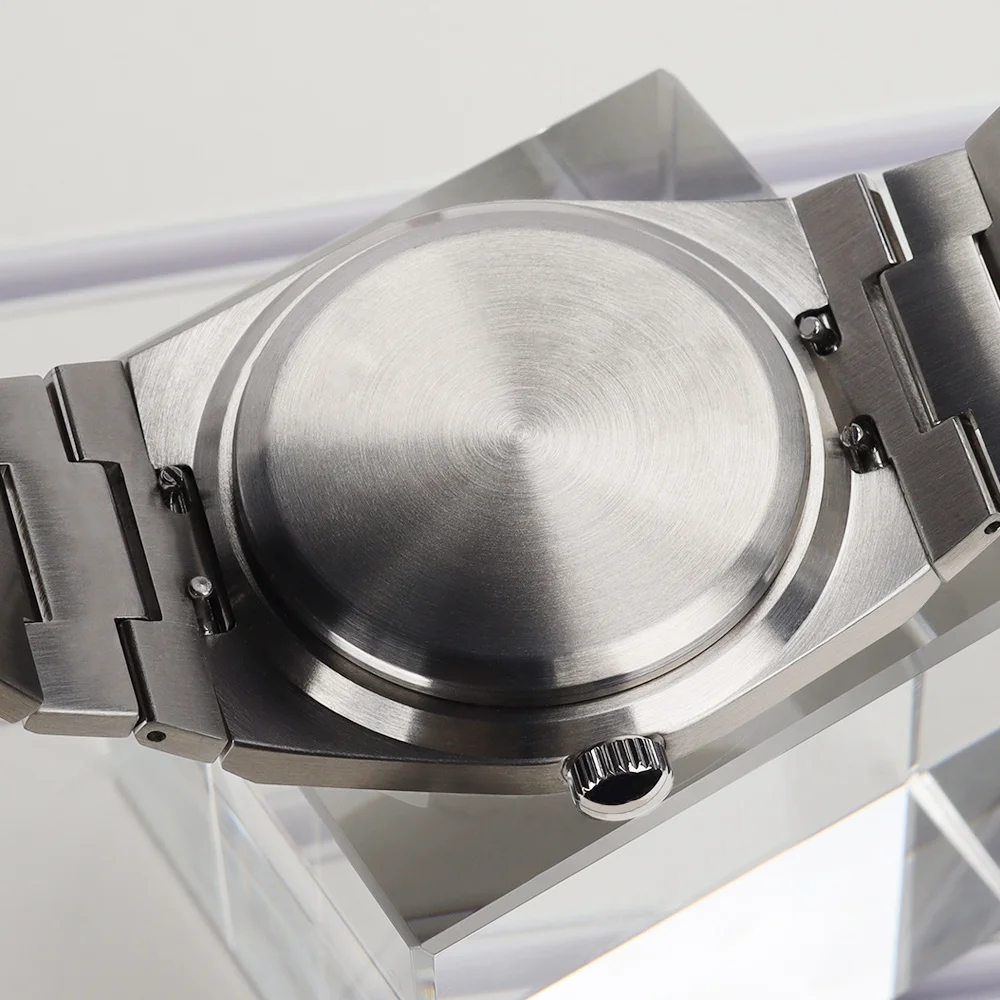 40mm Silberne NH35 Uhrengehäuse Armband Saphirglas Passend für Mod PRX Super Player NH34 NH35 NH36 NH38 NH70 4R36 Uhrwerksteile – Detail 8