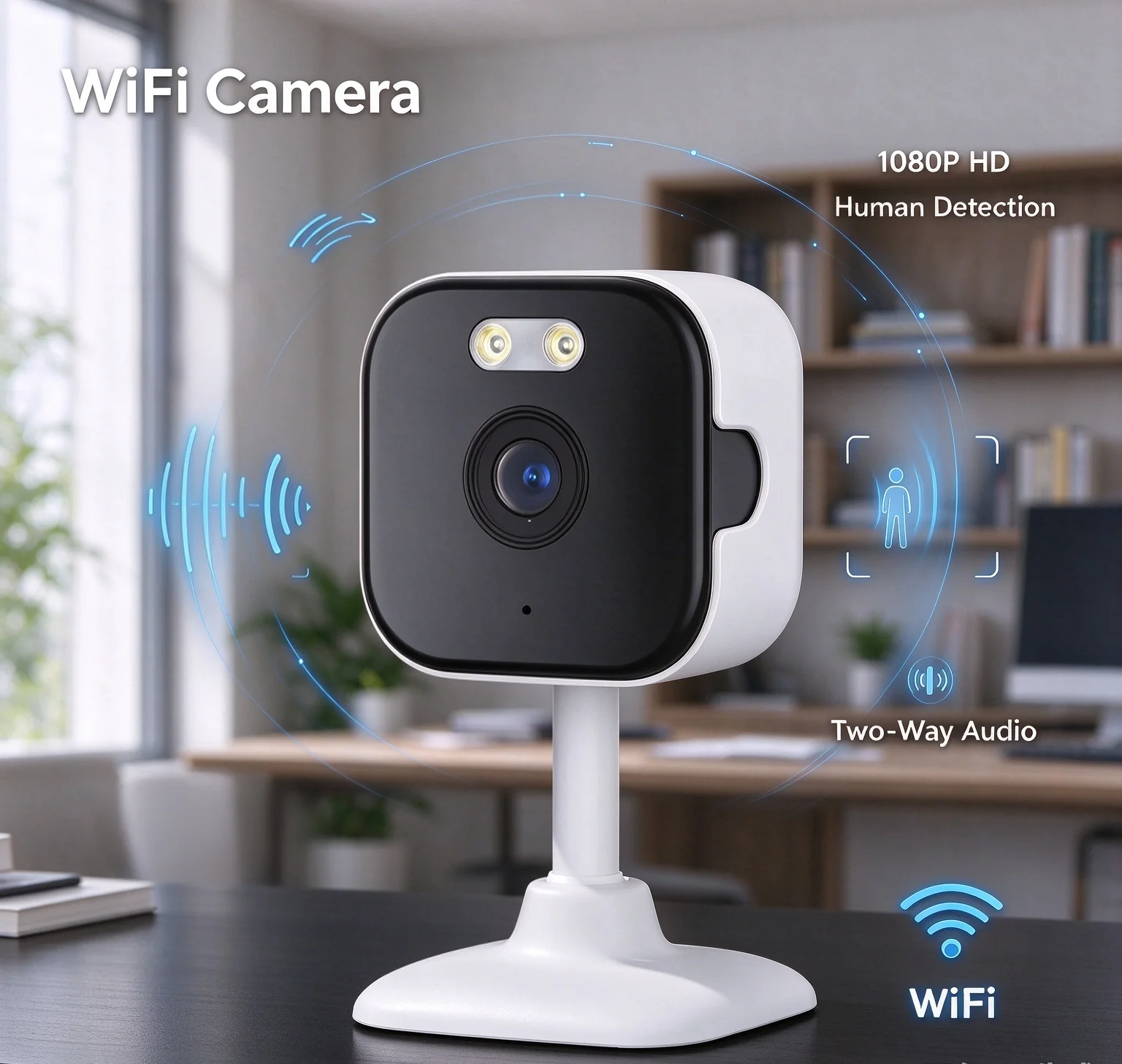 WiFi Security Camera 1080P HD Baby Monitor & Home Security 2.8mm lens Works with O-Kam Pro APP Surveillance Camera