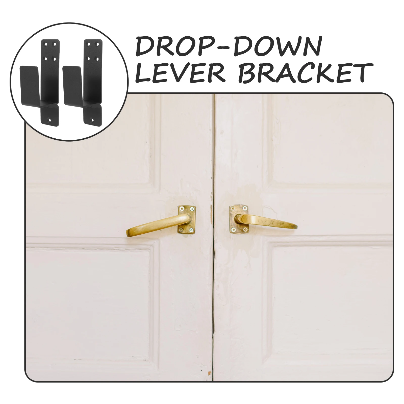 

2pcs U-Shaped Heavy Duty Door Barricade Bracket Stainless Steel Security Bar Holder for Barn Garage Basement Door Glass Clamp
