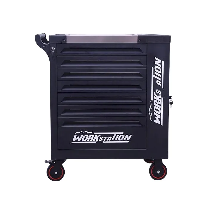 7 Drawer Rolling Tool Storage Cabinet With Locking Mechanism,Parking Brakes Tool Cart Chest Workshop Tool Trolley