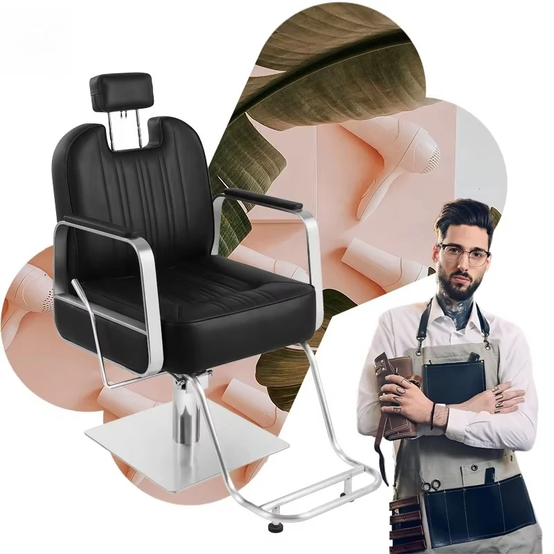 

Sliver Black Modern Barber Shop Barber Chair Hair Salon Hairdressing Chair Hair Salon Waiting Chair