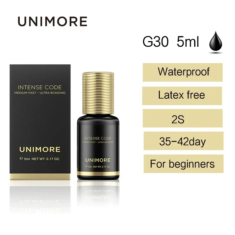 Unimore 2s Dry Adhesive Lash for Eyelash Extension Low Odor Lash Glue Professional Sensitive Glue Lash Extension Supplies