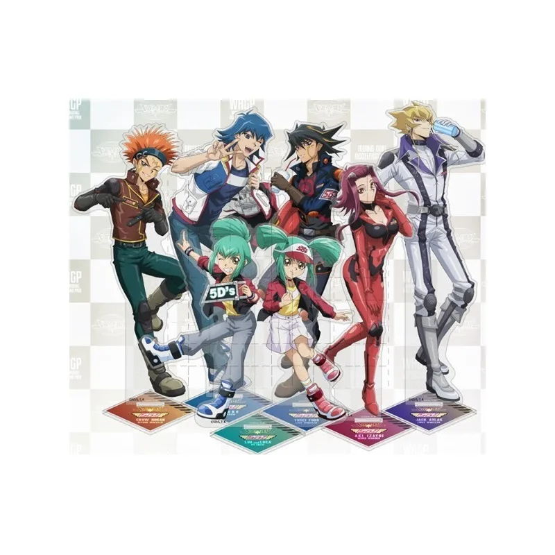 Figura Acrílica Decorativa de Anime Yu-Gi-Oh! 5Ds, Base Acrílica Original Hecha a Mano, Regalo Lindo para Cumpleaños