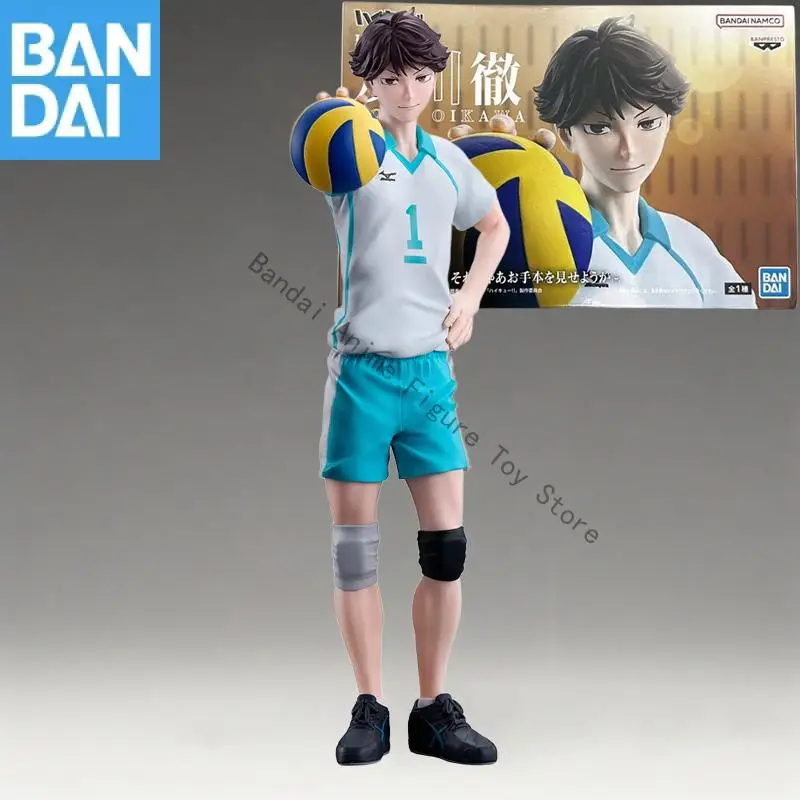 

in stock Original Genuine BANDAI NAMCO BANPRESTO Haikyuu!! Oikawa Tooru Famous kick off scene PVC 20cm Figure model toy gift
