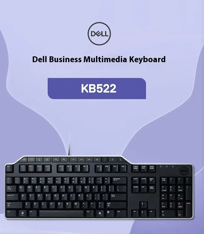 

Dell KB522 Wired Office Commercial Multimedia Keyboard USB Port Black