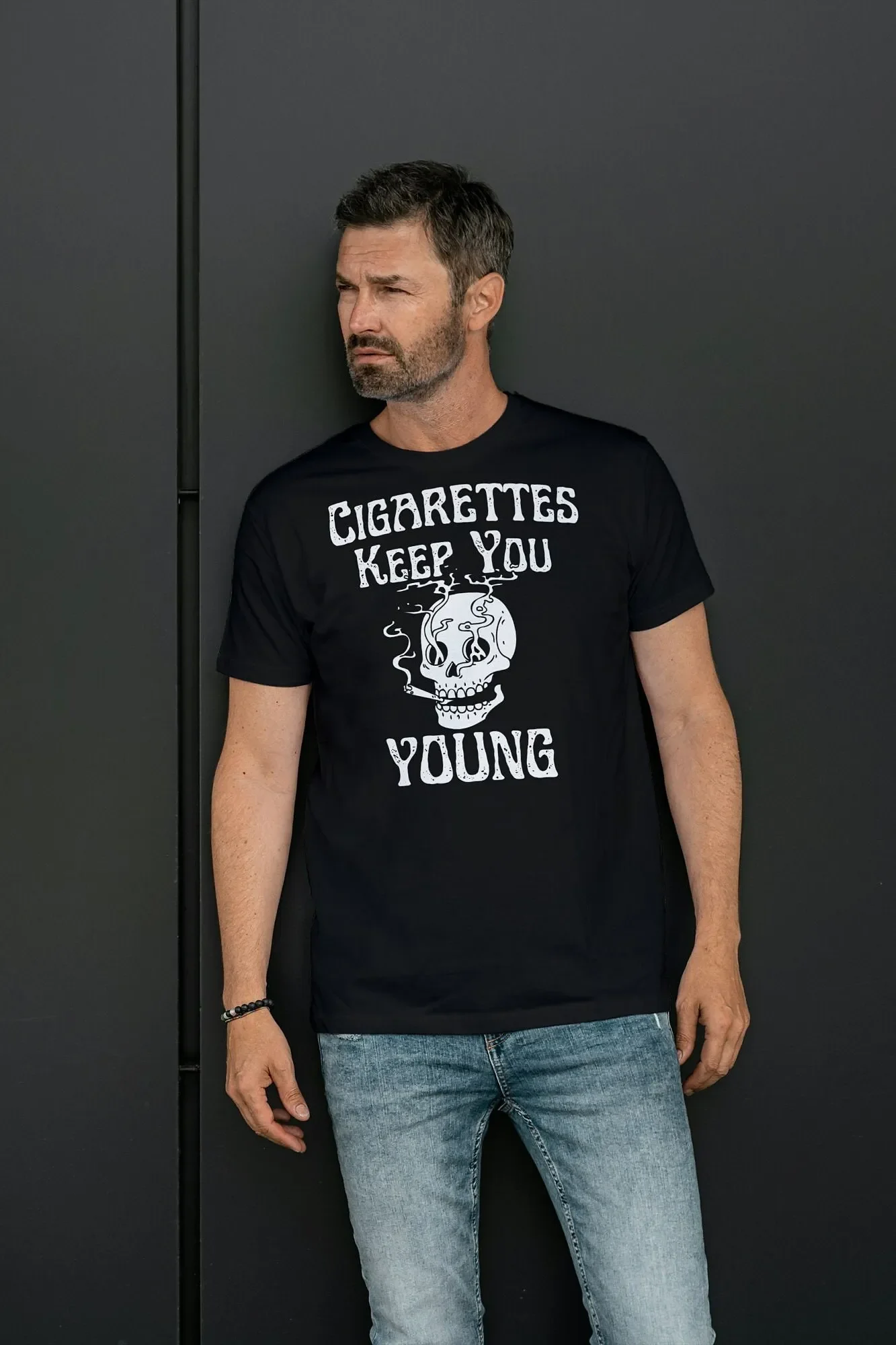 Cigarettes Keep You Young Weird T Shirt Oddly Specific Funny Offensive for Boyfriend Meme Sarcastic