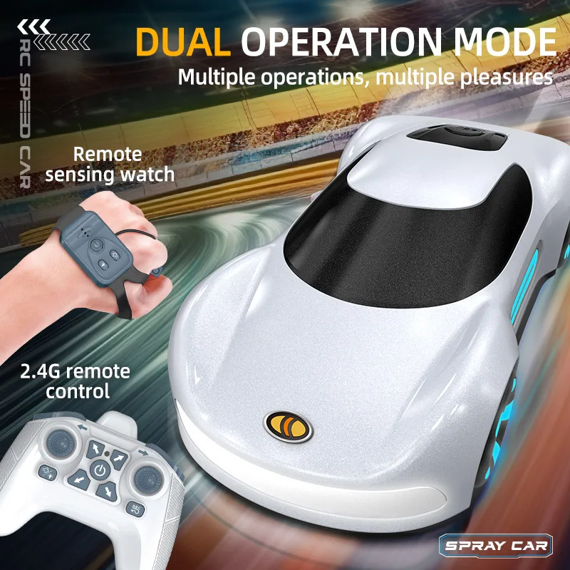 2.4G Remote Control Car Toy Cool Spray Concept Car Children's Music Drifting Car Electric Toy