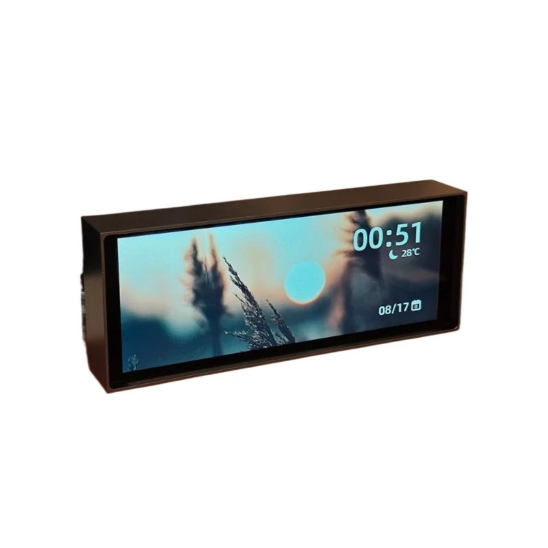 Digital Photo Display Clock Temperature Calendar Desktop Ornament Premium Present for Birthday Valentine Men Husband Friend