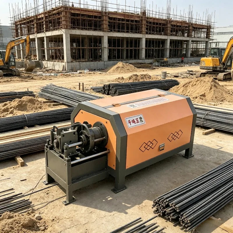 High Speed Fully Automatic Coil Rebar Straightener Cutter 4-12mm Steel Bar Industrial Construction Processing Equipment Custom