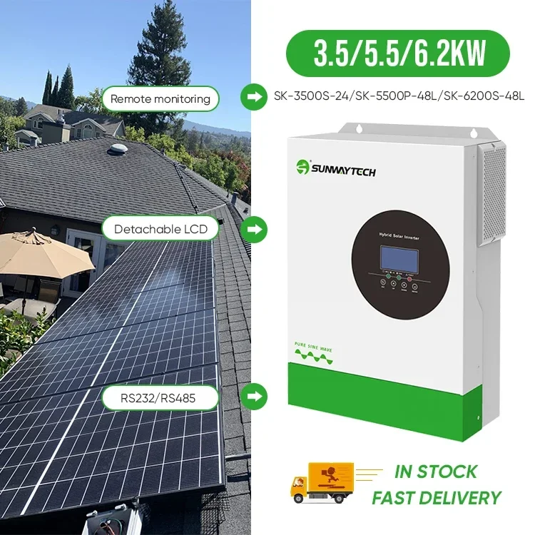 

All in one high quality off grid inverter hybrid 3.5kw 5.5kw 6.2kw off grid solar inverter