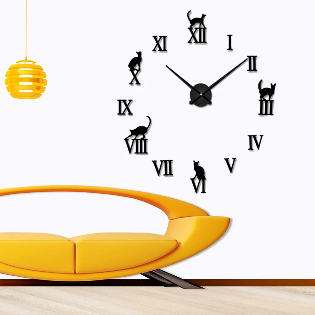 

Large Acrylic Digital Wall Clock Modern Frameless Silent Sweep For Living Room Bedroom Bathroom Kitchen Office Home Decoration