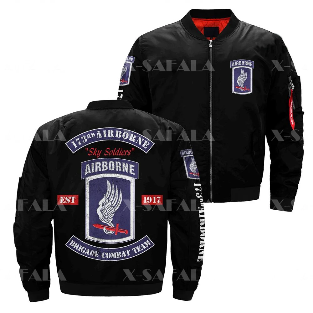 Air Force Veteran Honour Mens Unisex 3D Bomber Print Zipper Flight Jacket Casual Harajuku Women Streetwear Thick Coats
