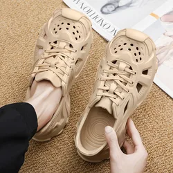 Summer Openwork Classic Men Sandals Non-slip Trend Rubber Slippers Men‘s Soft bottom Comfortable Walking Shoes Hot Sale Adult