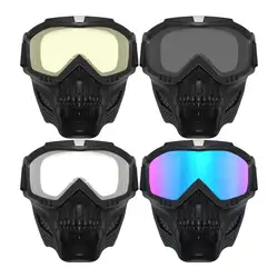 Motocross Eyewear 탈착식 페이스 마스크가있는 오토바이 라이딩 안경 안개 방지 먼지 자전거 사이클링 고글 오토바이 액세서리