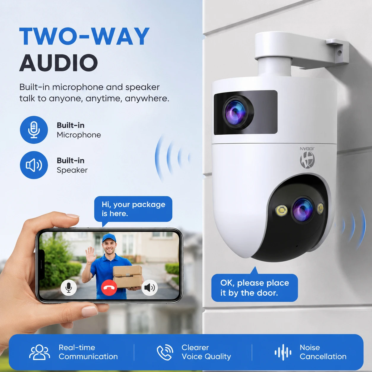 JOOAN 4K PTZ IP Kamera 5G WiFi Çift Lens CCTV Güvenlik Kamera Akıllı Ev bebek izleme monitörü Otomatik Takip Renkli Gece Video Gözetim