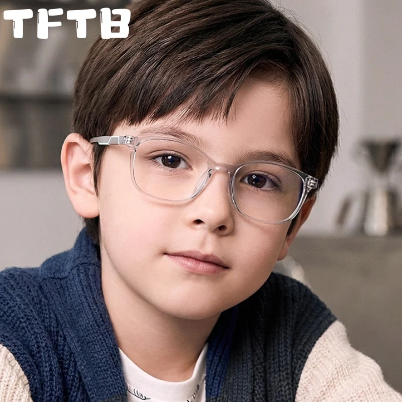 

TFTB Ultra light Boy and Girl Eyeglass Frames High-quality TR90 Silicone Retro Oval Student Optical Prescription Glasses K8209
