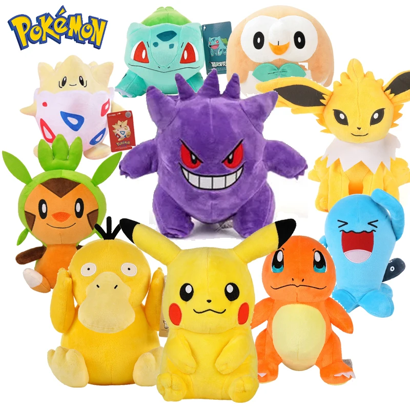 

40 Styles Anime Pokemon Kawaii Pikachu Plush Doll Toys Cute Gengar Dragonite Cartoon Piplup Toys for Kids Cartoon Christmas Gift