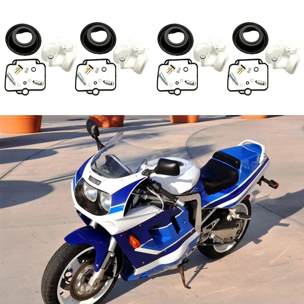 4Set FOR Suzuki Bandit 1200 GSF1200S 1997 - 2000 Motorcycle Carburetor Repair Kit Float Diaphragm Parts