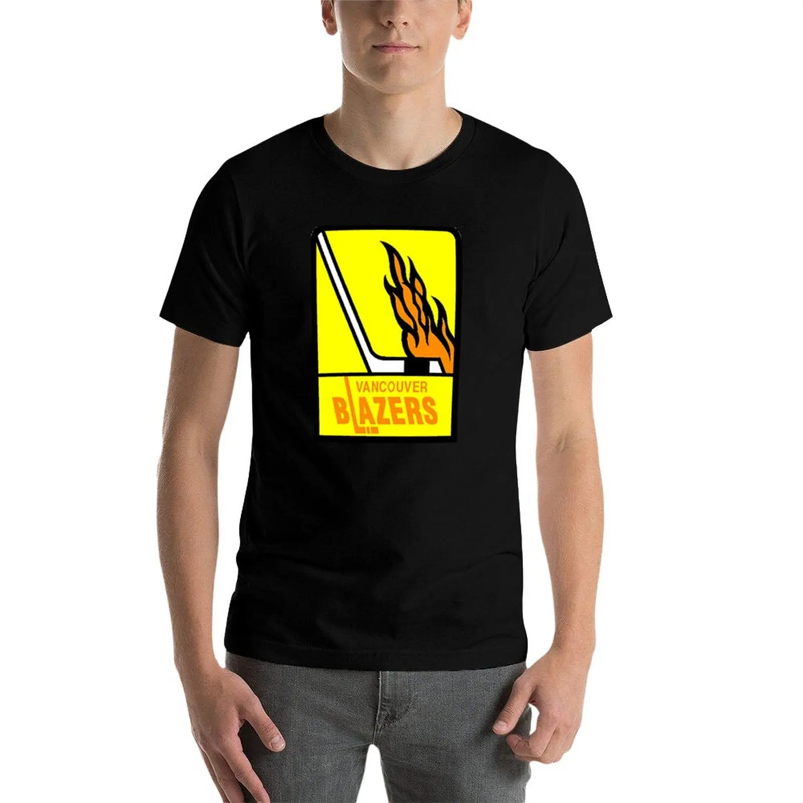 فانكوفر بليزرز WHA هوكي تي شيرت أنيمي تي شيرت للرجل تي شيرت للرجل جرافيك تيز أنيمي تي شيرت كبير الحجم تي شيرت