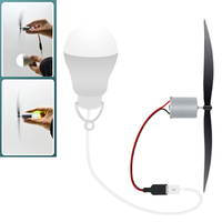 Micr Wind Turbine Motor Blade With USB Light Bulb DIY Set Power Energy Generator Wind Generator Wind Energy