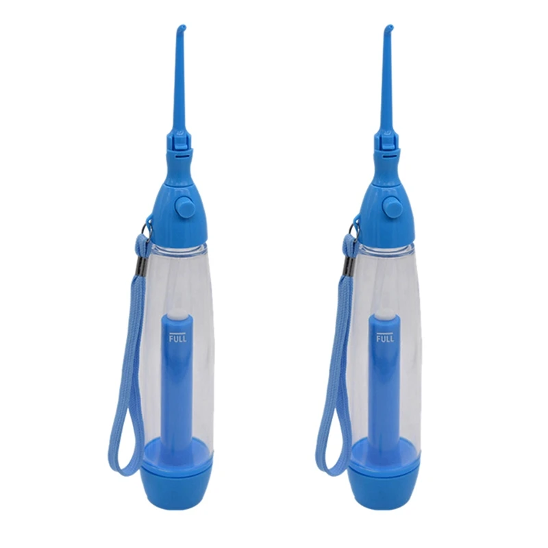 

2X New Portable Oral Irrigator Clean The Mouth Wash Your Tooth Water Irrigation Manual Water Flosser ABS