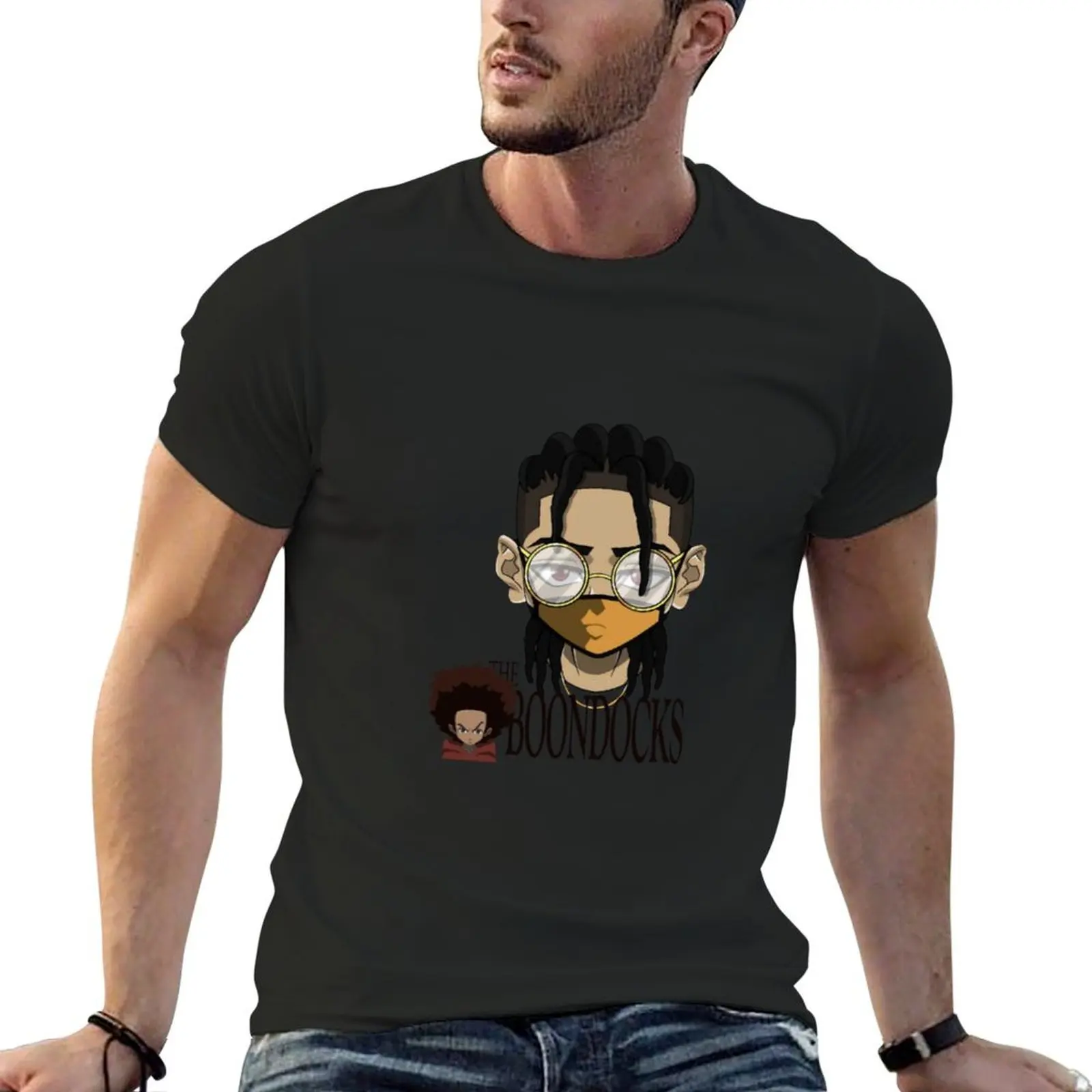 the boondocks T-Shirt man t shirt oversized t shirt mens t shirts top quality