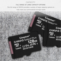 Kingston Canvas Select Plus MicroSD Card 100MB/S Carte SD Memoria  32GB 64GB 128GB 256GB  512G TF Flash Memory Card for Phone