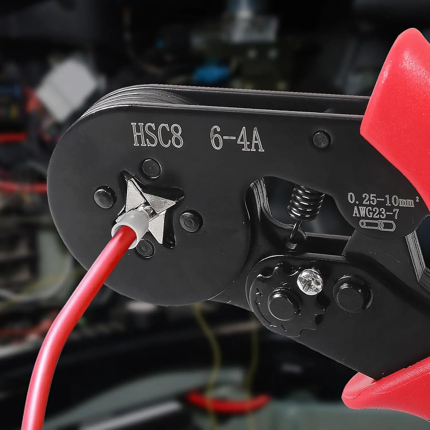 Crimpzangen-Set, selbstverstellbares Ratschen-Draht-Crimpzangen-Set, Crimpzangen-Set mit 800 Stück Drahtklemmen, Crimpverbinder