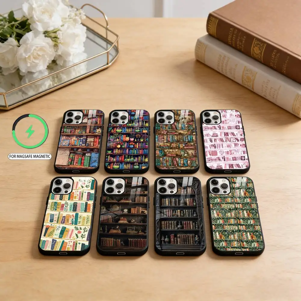 

C-Creative B-Bookshelf Phone Case For iPhone17,16,15,14,13,12,11 Plus,Pro Max Magnetic For Magsafe Wireless Charging