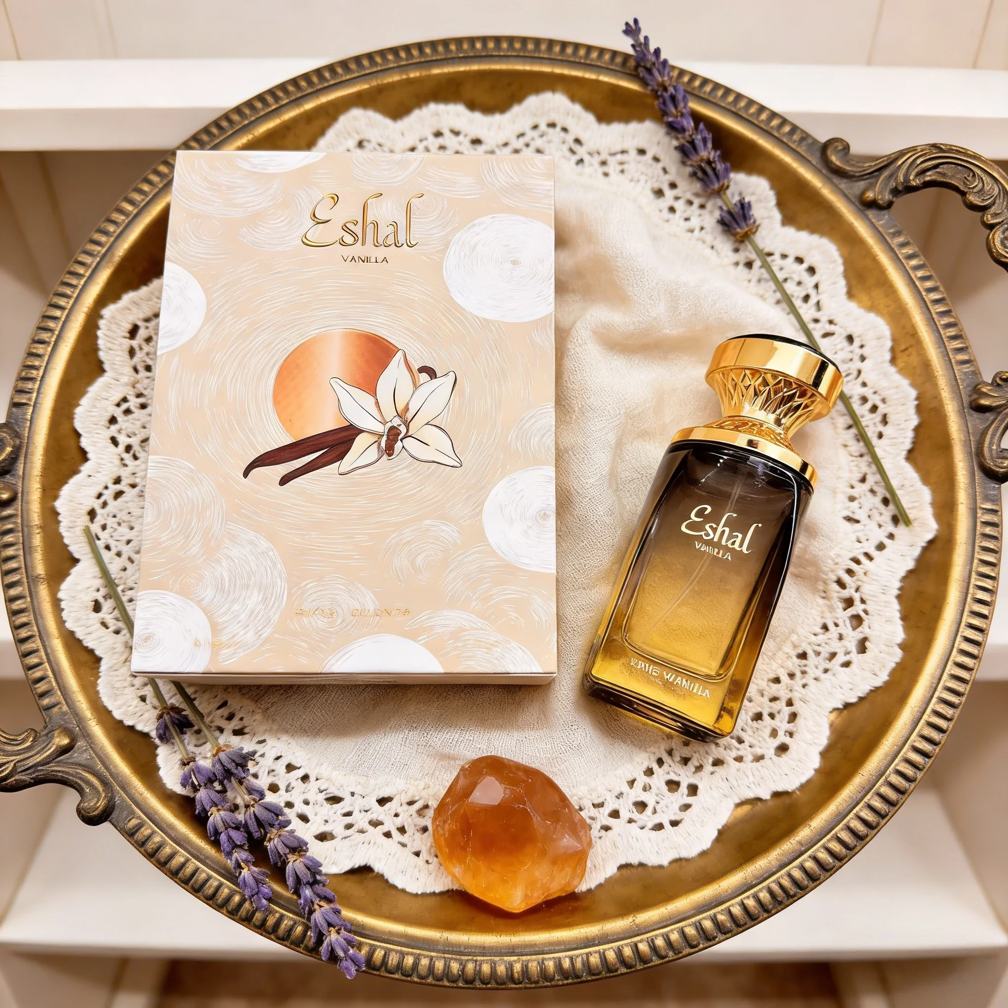 Eshal Vanilla Eau de Parfum, Perfume Unisex Cálido y Dulce con Aroma a Vainilla Gourmand, Fragancia Acogedora de Larga Duración, Regalo Ideal para las Fiestas