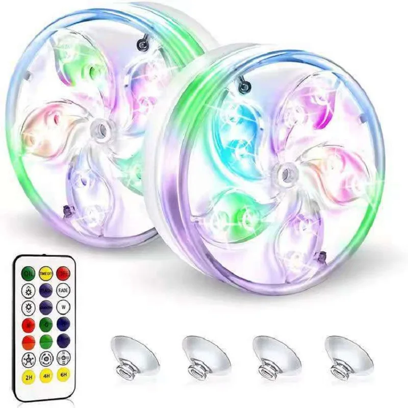 LED Swimming Pool Diving Light RGB 5050 Remote Control Big Knob Light Bauhinia 11 Lights Aquarium Fish Tank Atmosphere Lamp